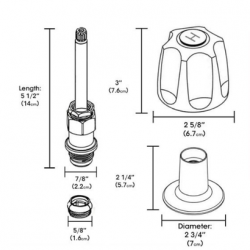 RKB0020 Bathtub Shower Knobs - For Price Pfister Verve Faucet